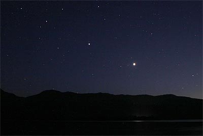 金星と木星が一際明るく輝く