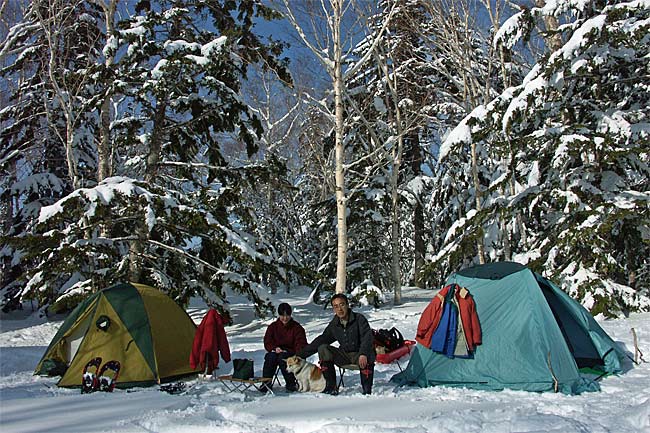 雪中キャンプ