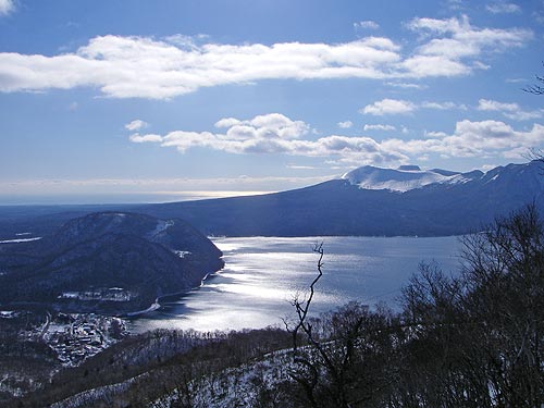 樽前山と支笏湖